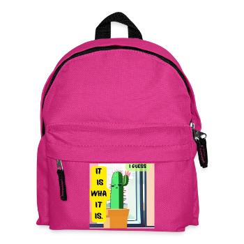 It Is What It Is. I Guess. – Moody Cactus Edition - Kids' Backpack - fuchsia - Front