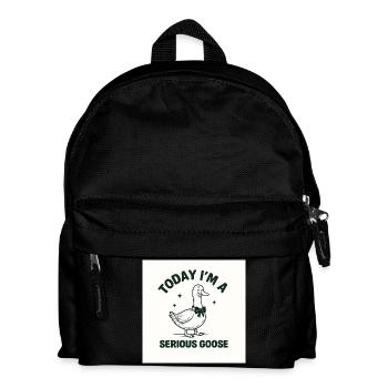 Serious goose - Kids' Backpack - black - Front