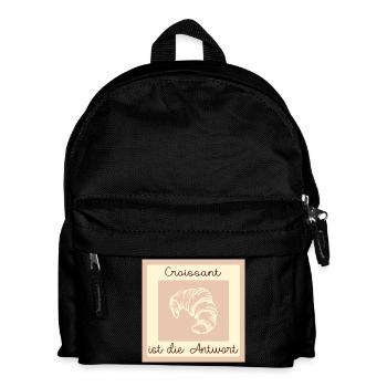 CROISSANT LIEBE ANTWORT - Kinder Rucksack - Schwarz - Vorne