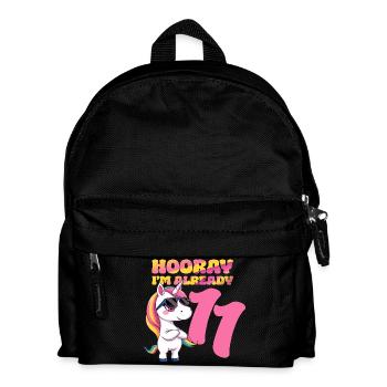 11 Years Girl Birthday Unicorn Theme Unicorn - Kids' Backpack - black - Front