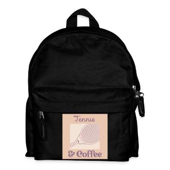 Tennis-Kaffee - Kinder Rucksack - Schwarz - Vorne