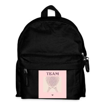 TEAM TENNIS HERZ - Kinder Rucksack - Schwarz - Vorne