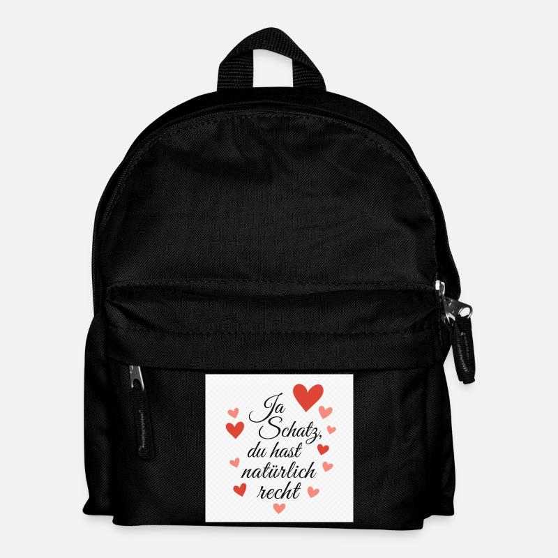 Message d’amour avec motifs de cœur - Sac à dos Enfant - noir