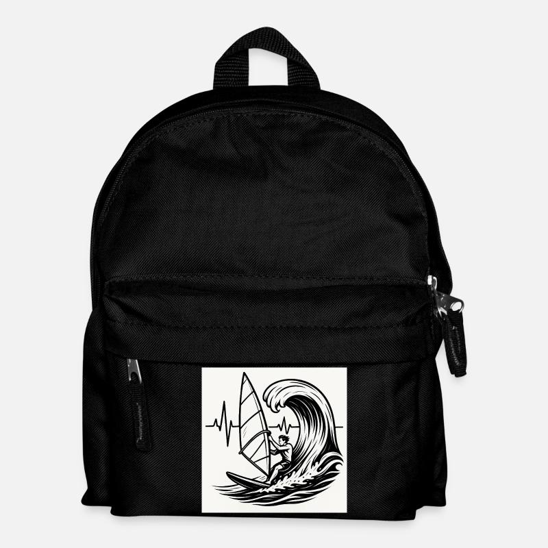 Surfer - Kinder Rucksack - Schwarz