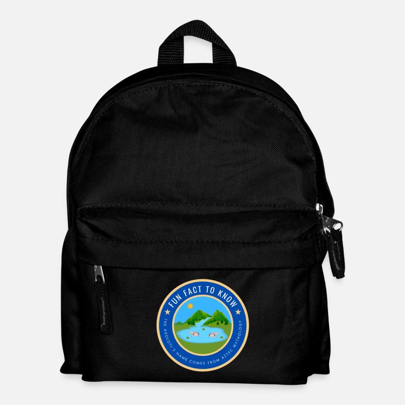 The axolotl's name comes from Aztec mythology - Kids' Backpack - black