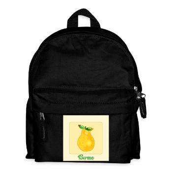Birnenerntezeit Obst Birne - Kinder Rucksack - Schwarz - Vorne