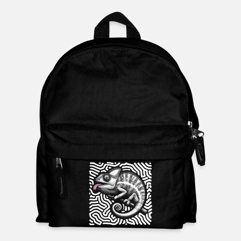 Chamäleon Pastell Stammeskunst - Kinder Rucksack - Schwarz