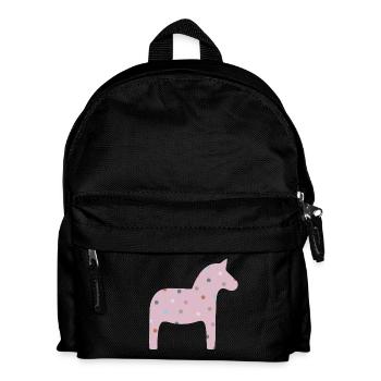 Dala Cheval Pois Pois Décoration Scandinave - Sac à dos Enfant - noir - Devant