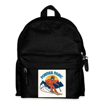 Powder Panic Retro Ski - Kinder Rucksack - Schwarz - Vorne