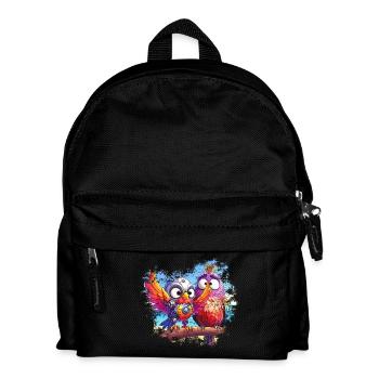 Strandroboter Vögel, Licht, Freude, Farben - Kinder Rucksack - Schwarz - Vorne