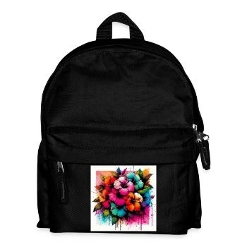 Hibiscus Flowers - Kids' Backpack - black - Front