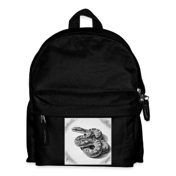 Serpent à écailles noir et blanc - Sac à dos Enfant - noir - Devant