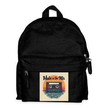 Retro Cassette Audio Design - Kids' Backpack - black - Front
