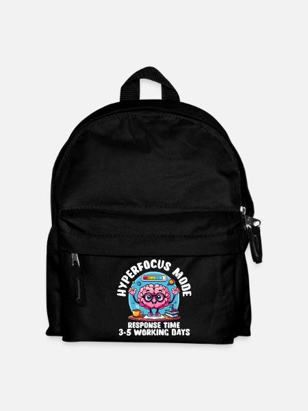 Hyperfocus Loading – Funny Neurodivergent T-Shirt - Kids' Backpack - black