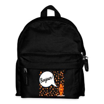 Hello French Croissant France - Kids' Backpack - black - Front