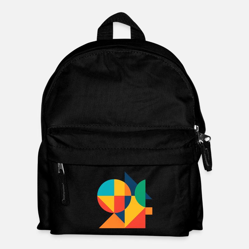 Abstrakte Geometrische Farbkunst - Kinder Rucksack - Schwarz