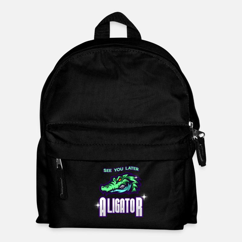 See You Later Aligator - Kinder Rucksack - Schwarz