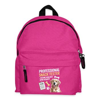 Chien Casse-croûte Tester CV disponible Blague - Sac à dos Enfant - fuchsia - Devant