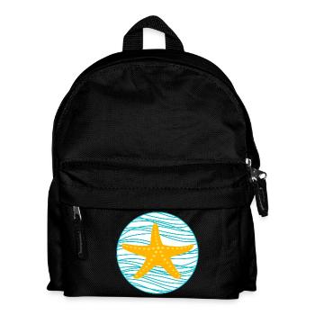 Étoile de mer Vagues Cercle Lac Mer Étoile Maritime Bande dessinée - Sac à dos Enfant - noir - Devant