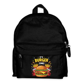 Hamburger Burger - Kinder Rucksack - Schwarz - Vorne