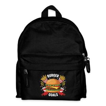 Hamburger Burger - Kinder Rucksack - Schwarz - Vorne