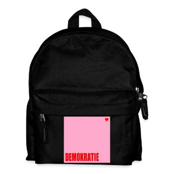 Politik Demokratie Herz - Kinder Rucksack - Schwarz - Vorne