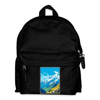 Affiche de voyage vintage El Morado Chile Paysage urbain - Sac à dos Enfant - noir - Devant