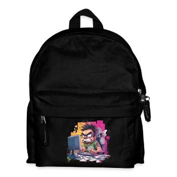 Gamer Rage – Wenn der Controller fliegt - Kinder Rucksack - Schwarz - Vorne