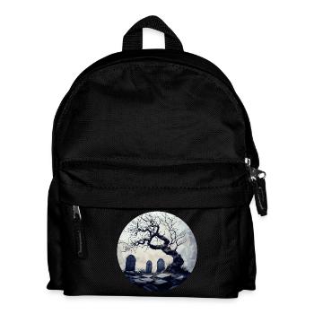 Vergessene Grabstätte mit knorrigem Baum - Kinder Rucksack - Schwarz - Vorne