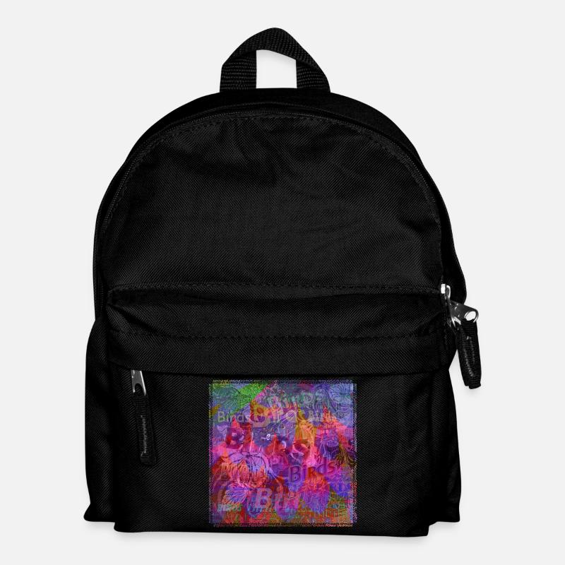 Mots & Oiseaux V1 - Sac à dos Enfant - noir