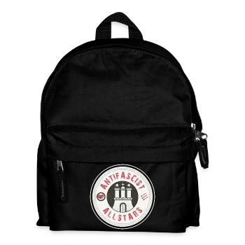 Antifascist Allstars – Hamburg zeigt Haltung - Kinder Rucksack - Schwarz - Vorne
