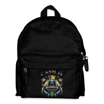 King of Cash Graphic Design - Kids' Backpack - black - Front