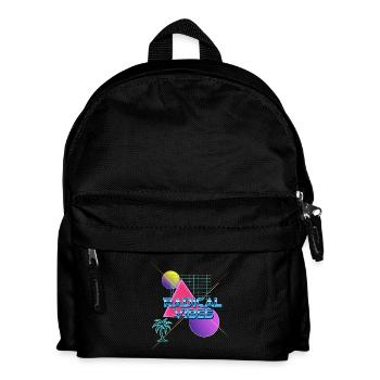 Neon Retro Radikal Vibes - Kinder Rucksack - Schwarz - Vorne