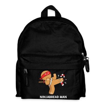 Bonhomme en pain d'épice de Noël Lebkuchen en pain d'épice - Sac à dos Enfant - noir - Devant