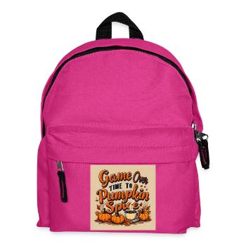 Pumpkin Spice Game Over - Kids' Backpack - fuchsia - Front