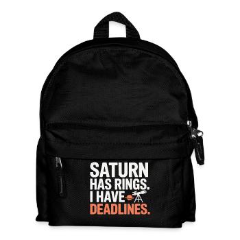 Astronomy Humor Work Struggles  - Kids' Backpack - black - Front