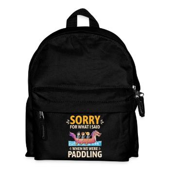 Synchronisiertes Paddelteam Drachenboot - Kinder Rucksack - Schwarz - Vorne