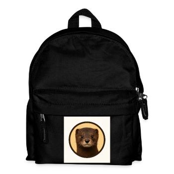 Ours Brun Mignon en Cercle - Sac à dos Enfant - noir - Devant