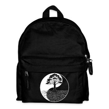 Tree of Life Ying Yang Motif - Kids' Backpack - black - Front