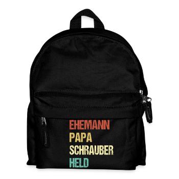 Mari Papa Mécanicien Héros - Sac à dos Enfant - noir - Devant