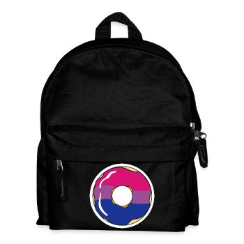 Bisexual Donot Doughnut Bi LGBTQ Queer Pride LGBT - Kids' Backpack - black - Front