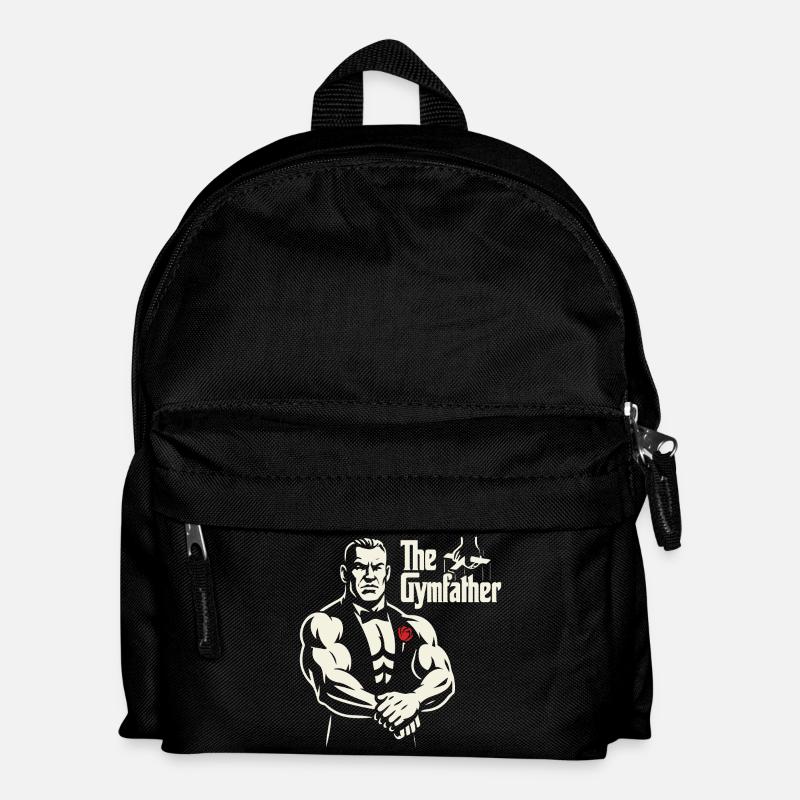 The GymFather Bold Poster Design - Kids' Backpack - black