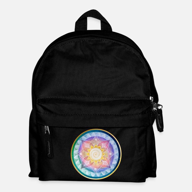 Harmonisches Mandala Meditations design - Kinder Rucksack - Schwarz