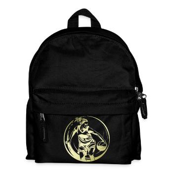 Basketballerin Basketball Spielerin Silhouette - Kinder Rucksack - Schwarz - Vorne
