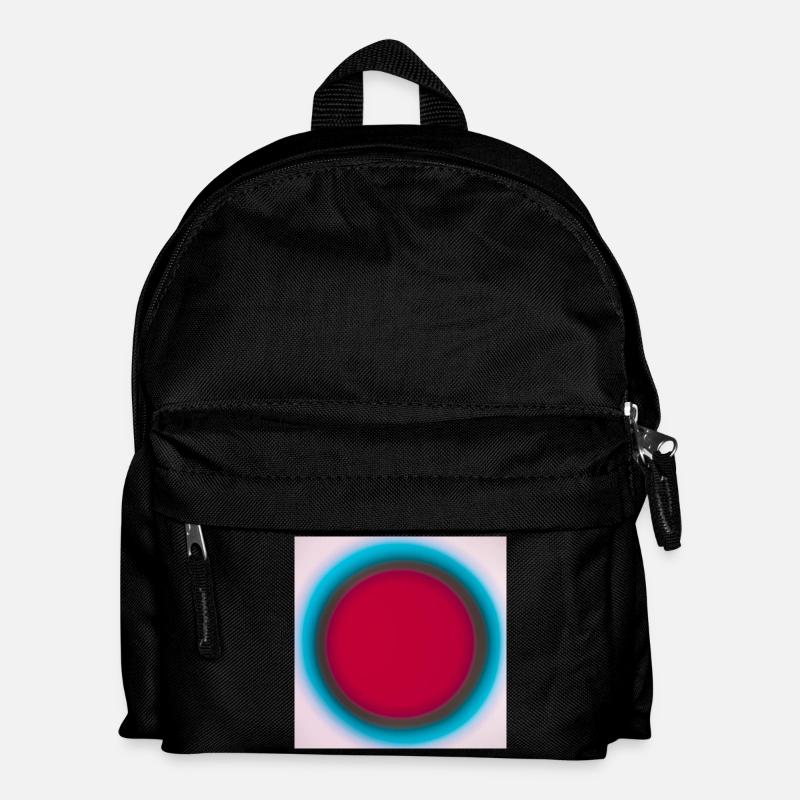 Roter Kreis im blauen Ring - Kinder Rucksack - Schwarz
