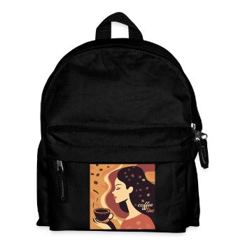 Coffee retro style vintage poster - Kids' Backpack - black - Front