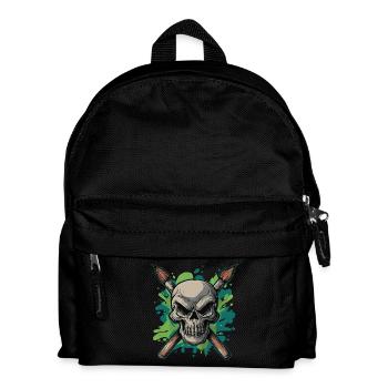 Skull and crossed brushes - Kids' Backpack - black - Front