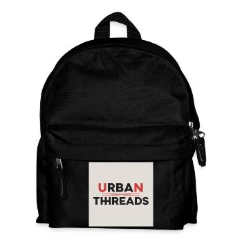 Urban Threads Logo Print - Kids' Backpack - black - Front