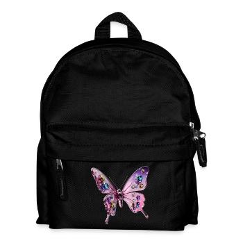 Papillon Glamour 3d - Chrome & Paillettes - Sac à dos Enfant - noir - Devant