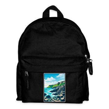 Chaussée des Géants Basalte côtier d’Irlande du Nord - Sac à dos Enfant - noir - Devant